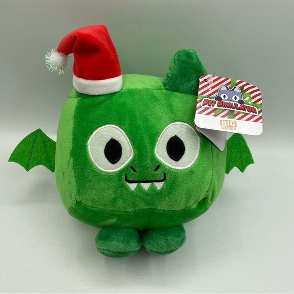 Roblox Big Games Pet Simulator X Santa Dragon Holiday Christmas Plush With Tag - Picture 2 of 12